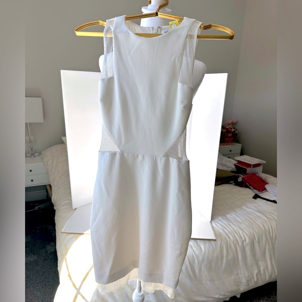 Elizabeth and James Sexy White Cutout Mini Sheath Dress